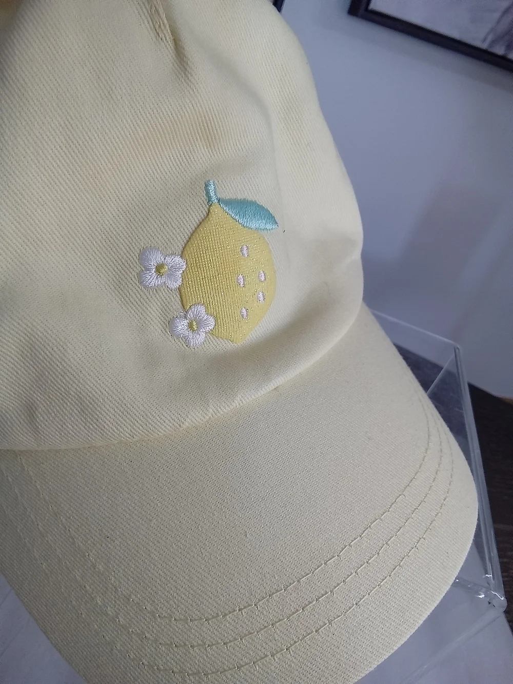NWT H&M Kids Lemon Embroidered Baseball Cap Yellow 3-6Y